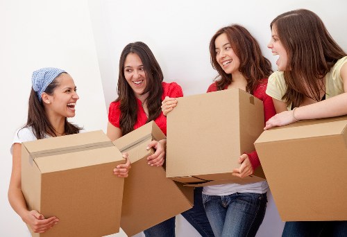 Office relocation team in action